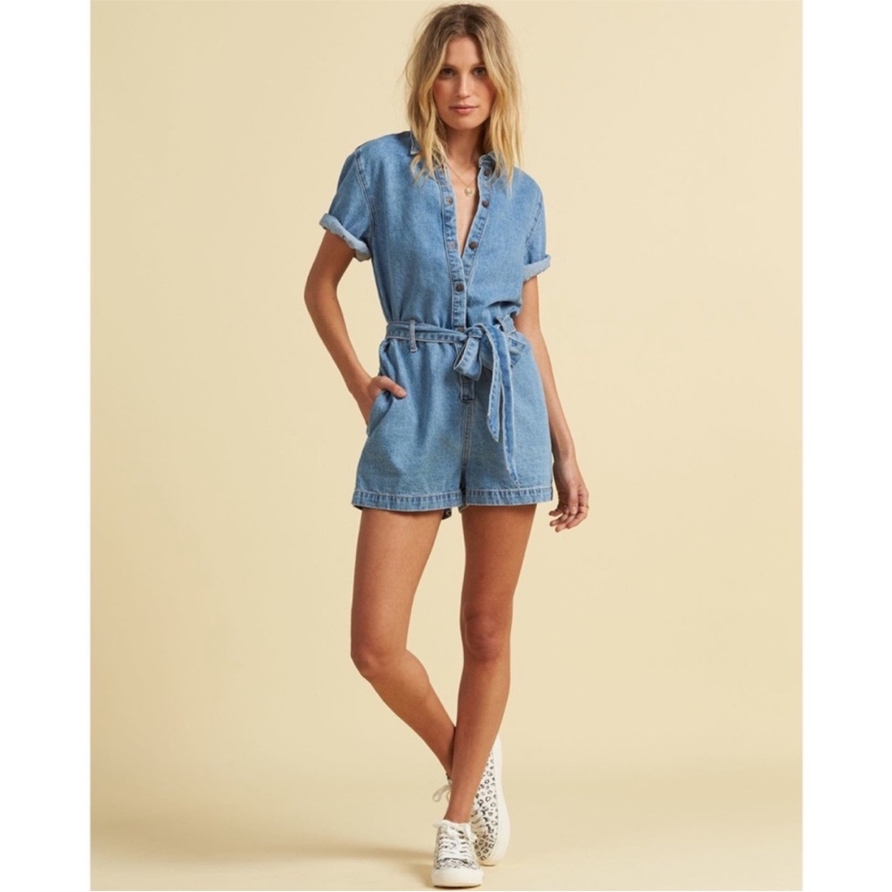 Billabong X Salty Blonde Denim Romper
